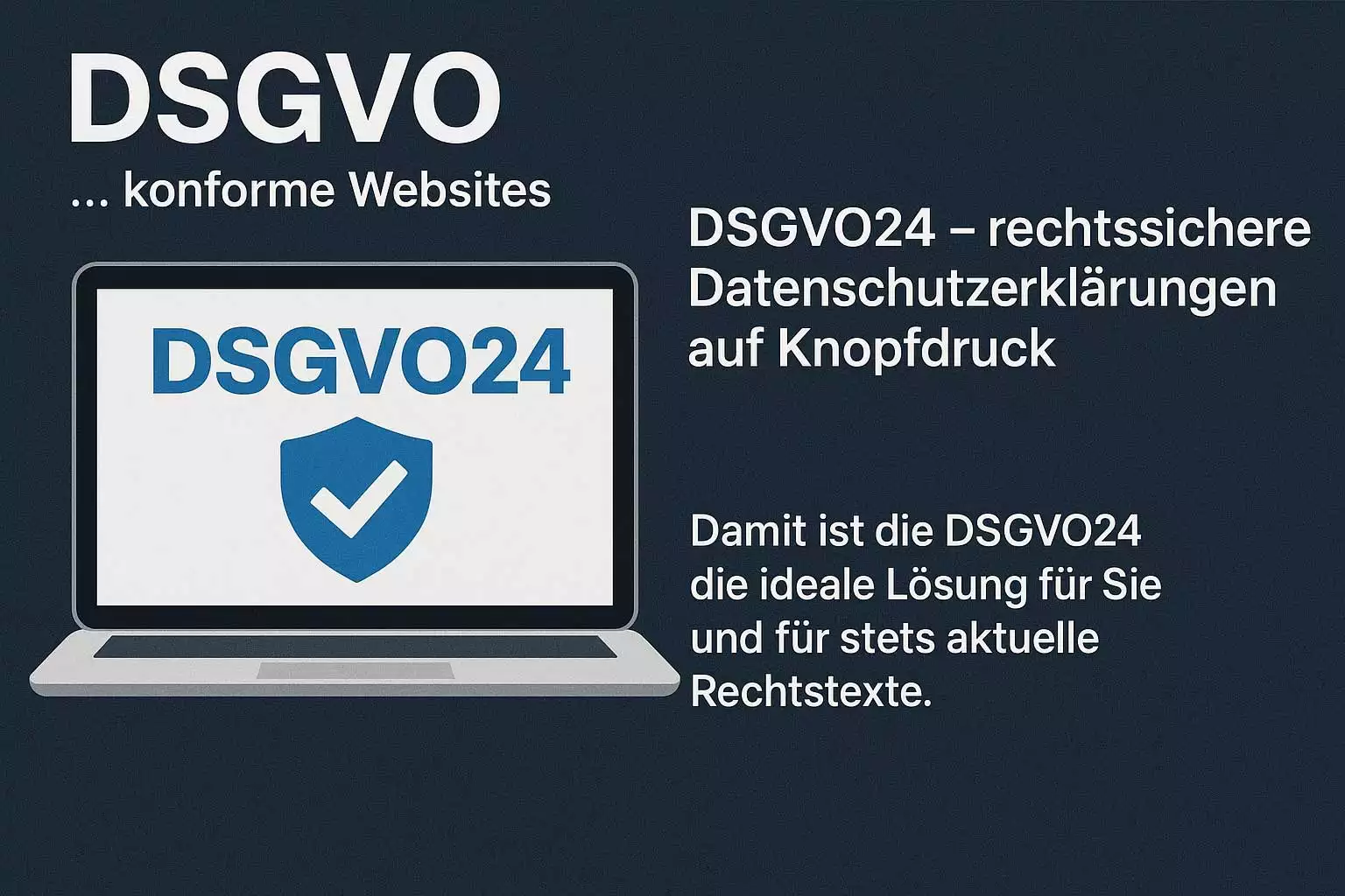 DSGVO24 - und die Website hat einen rechtssicheren Text.