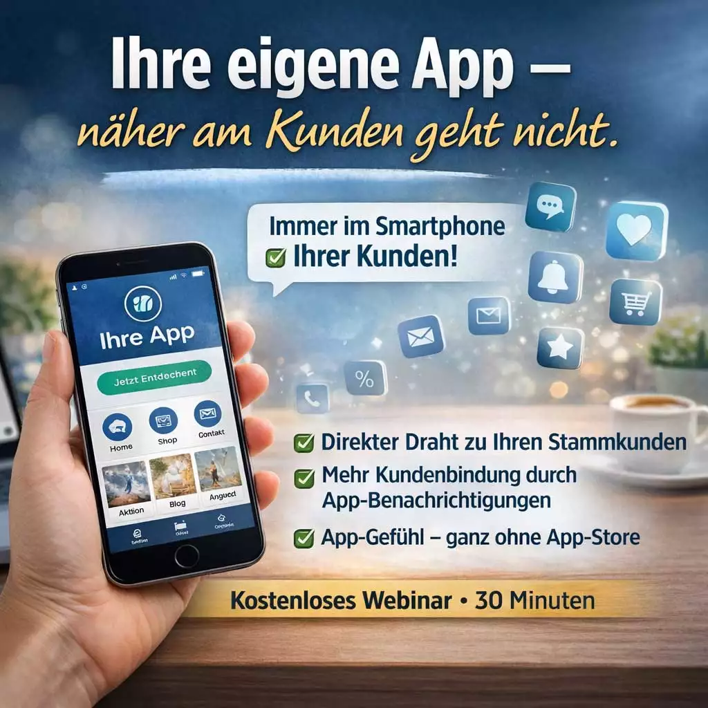 Eine Hand hält ein Smartphone, wo Einstellungen zur eigenen App zu sehen sind