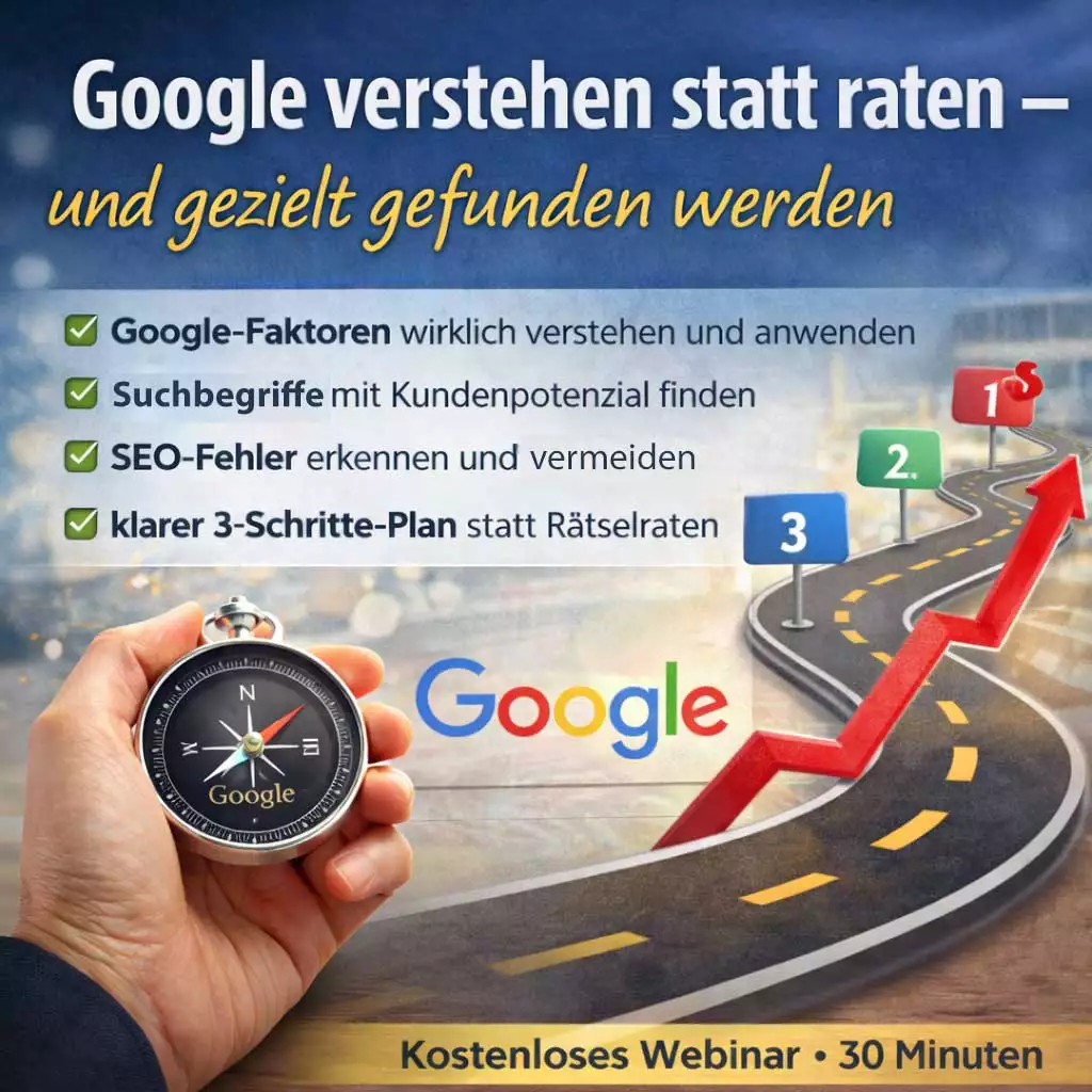 Ein Kompass als Wegweiser für mehr Sichtbarkeit bei Google