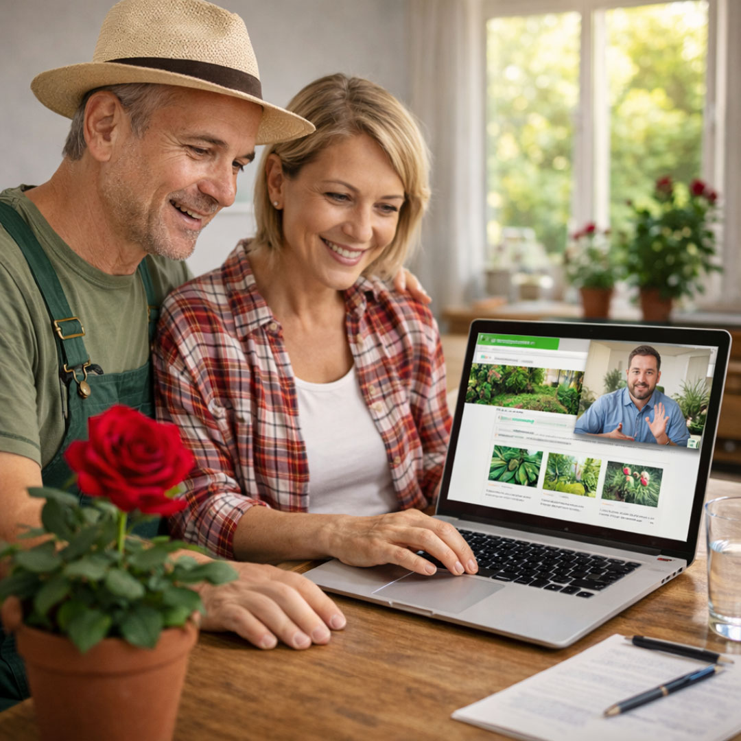 Website erstellen mit Begleitung – Unternehmerpaar arbeitet gemeinsam mit Coaching an ihrer neuen Business-Website